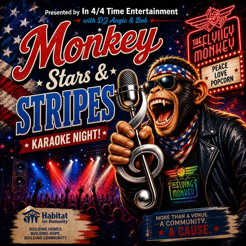 Karaoke on the Theater Stage at The Flying Monkey